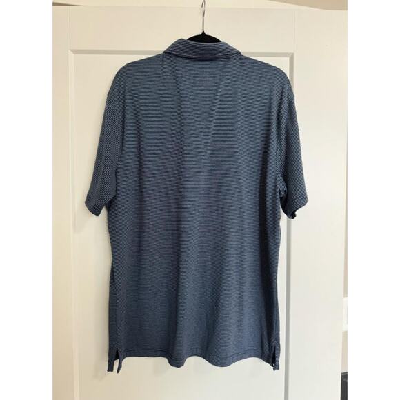 01.Algo Performance Mens Short Sleeves Navy Polo Shirt Size XL UV SPF 40 - Picture 4 of 5